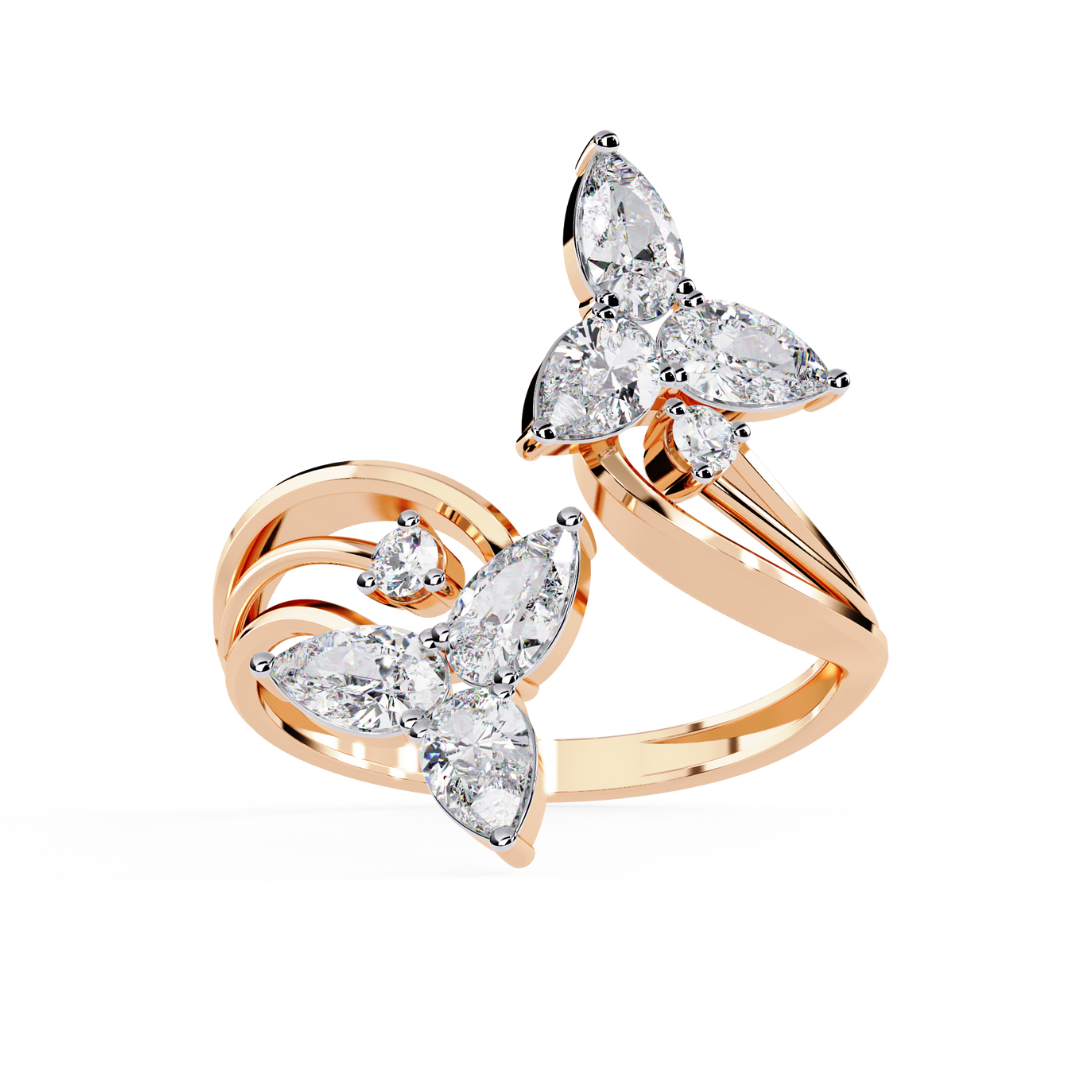 Blossom Twirl Ring (925 Sterling Silver base)