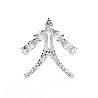 Vanki Crown Ring (925 Sterling Silver base)