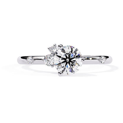 Classic Solitaire Sparkle Ring (925 Sterling Silver base)