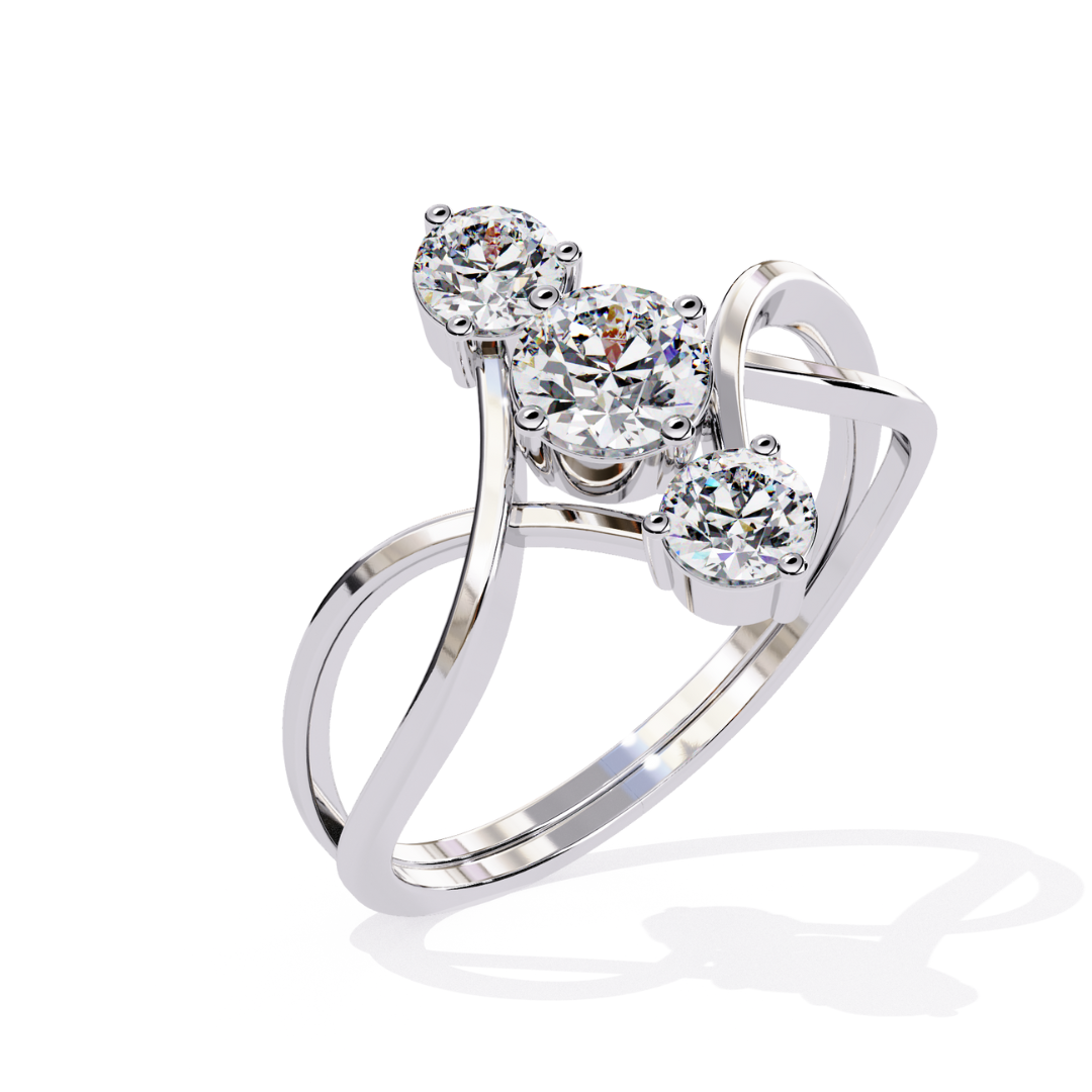 Trinity Glow Ring (925 Sterling Silver base)