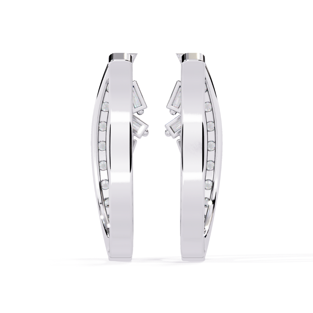 Vela Hoop Earrings (925 Sterling Silver base)