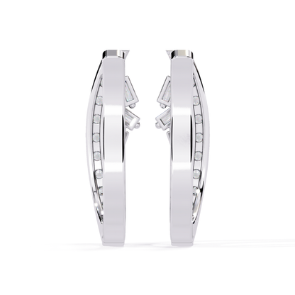 Vela Hoop Earrings (925 Sterling Silver base)