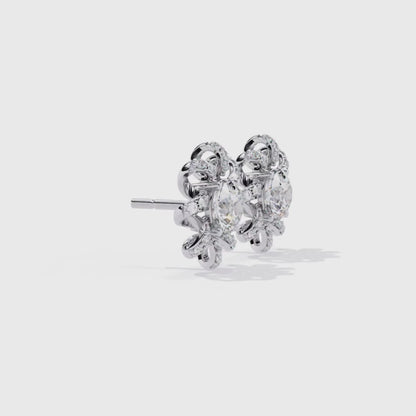 Eclipse Flower Studs (925 Sterling Silver base)