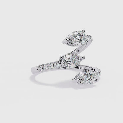 Twisted Elegance Ring (925 Sterling Silver base)