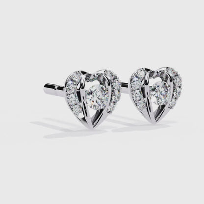 Heart Halo Studs