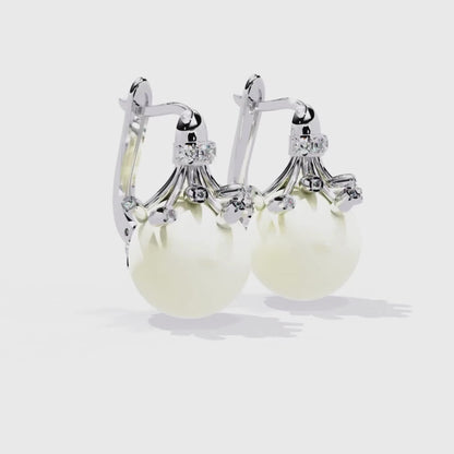 Pearl Muse Earrings (925 Sterling Silver base)