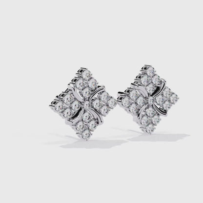 Aura Petal Studs (925 Sterling Silver base)