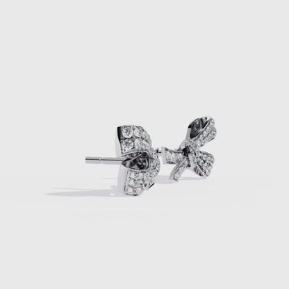 Bow Knot Earring (925 Sterling Silver base)